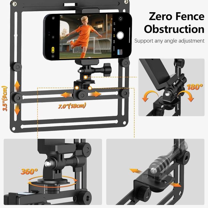 Стойка за телефон и екшън камера с магнитен абажур, комплект за монтаж