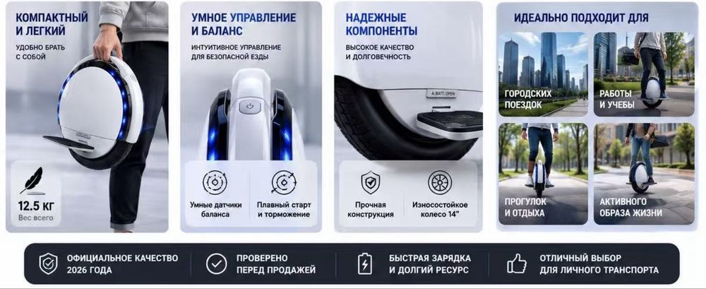 Электромоноколесо Ninebot One A1