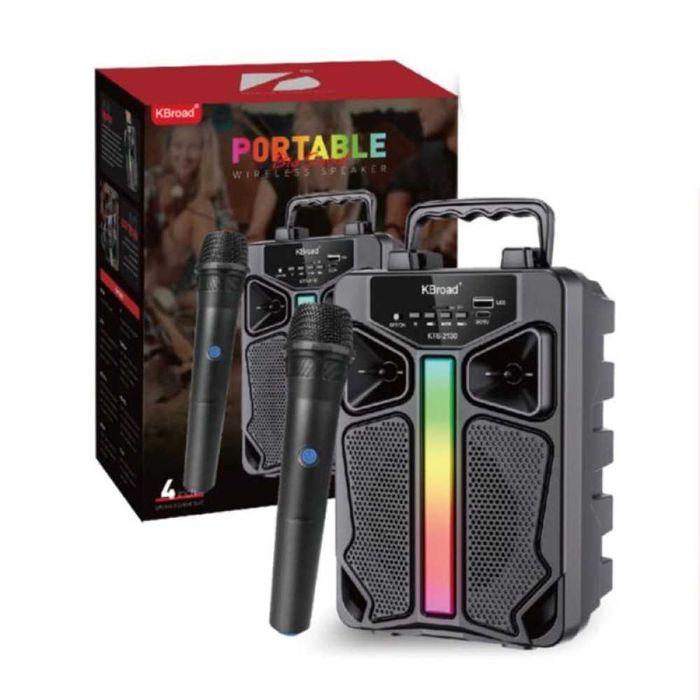 Bluetooth караоке колона С БЕЗЖИЧЕН МИКРОФОН 4" тонколона