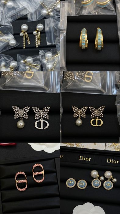 Обеци на марката Dior.