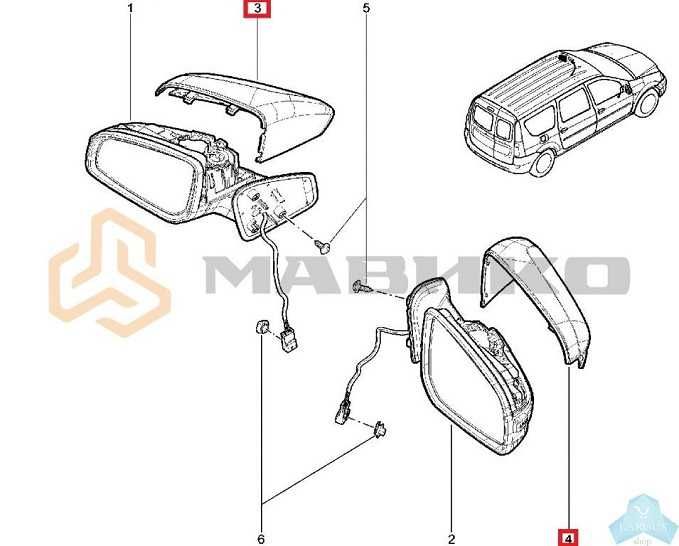 зеркало Lada Nissan Renault