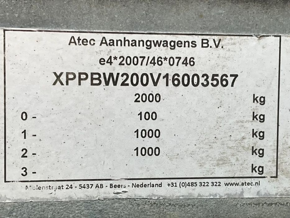 Remorca Atec 2000 kg