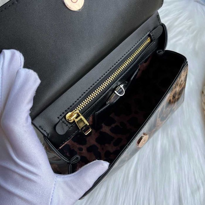 Geanta Dolce Gabbana Sicily leopard, 20 cm, Premium