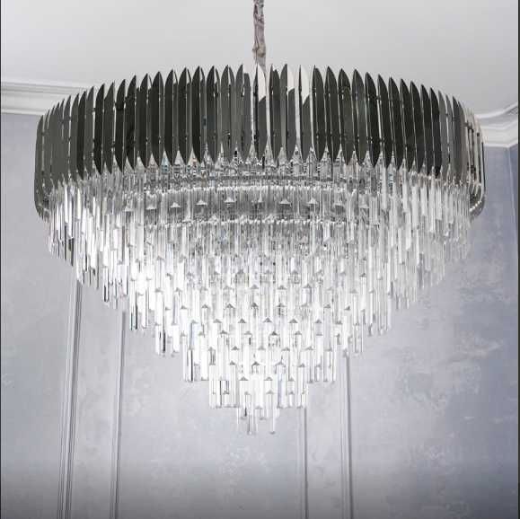 Lyustra tilla va kumush rangda, 9 o'lchamda, zal, ofis, uchun qandil..