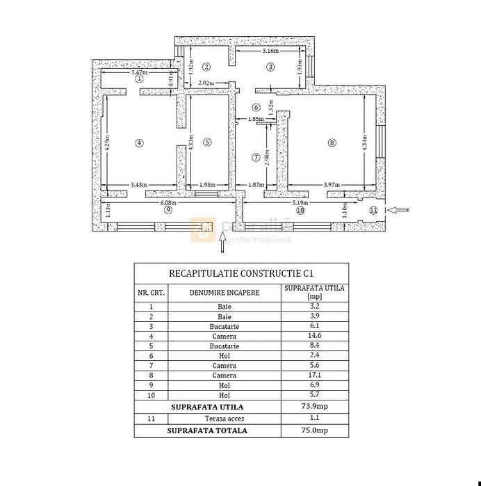 Casa plan parter posibilitate duplex Str Sararie 115
