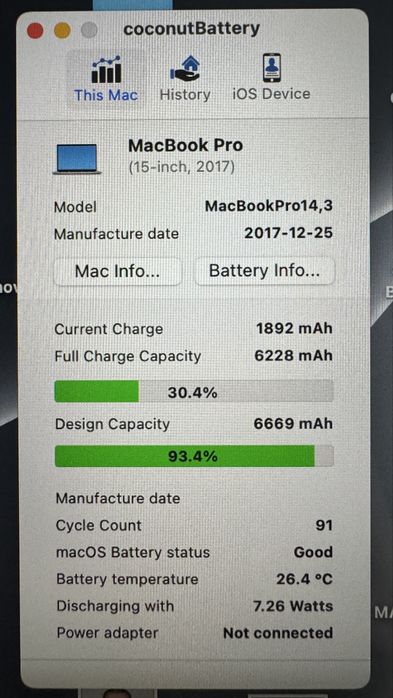 MacBook Pro 15” 2017 (с Тач баром)