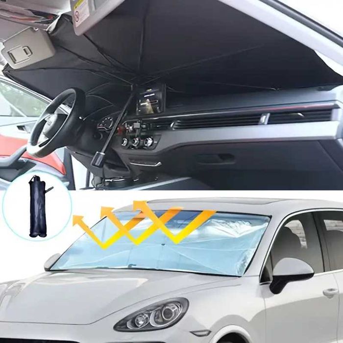 Слънцезащитен Сенник тип Чадър за предното стъкло на кола, автомобил