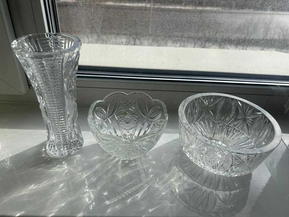 Хрустальная ваза салатница