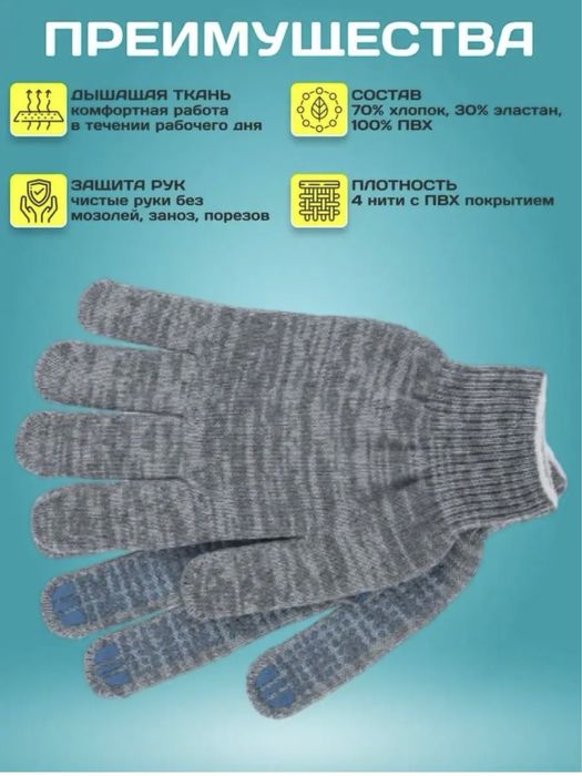 Перчатки хб рабочие