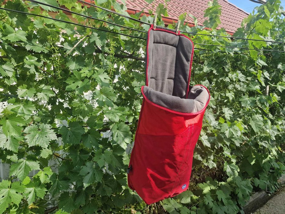 Sac de dormit pentru carucior Chicco, 98 cm, Rosu | Gri**