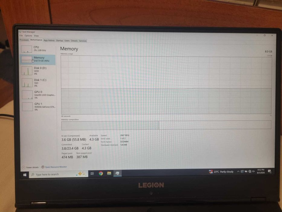 Lenovo Legion Y530-15ICH – i5-8300H / GTX 1060 6GB / 8GB RAM / SSD + HDD 1TB