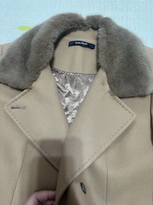 Пальто с норковым воротником