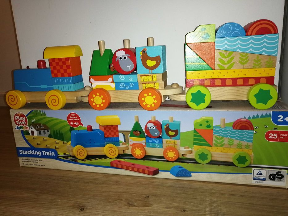 Trenuleț din lemn educativ