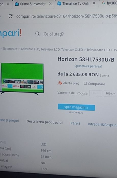 Horizon Smart tv 4k 146 cm (58inch)