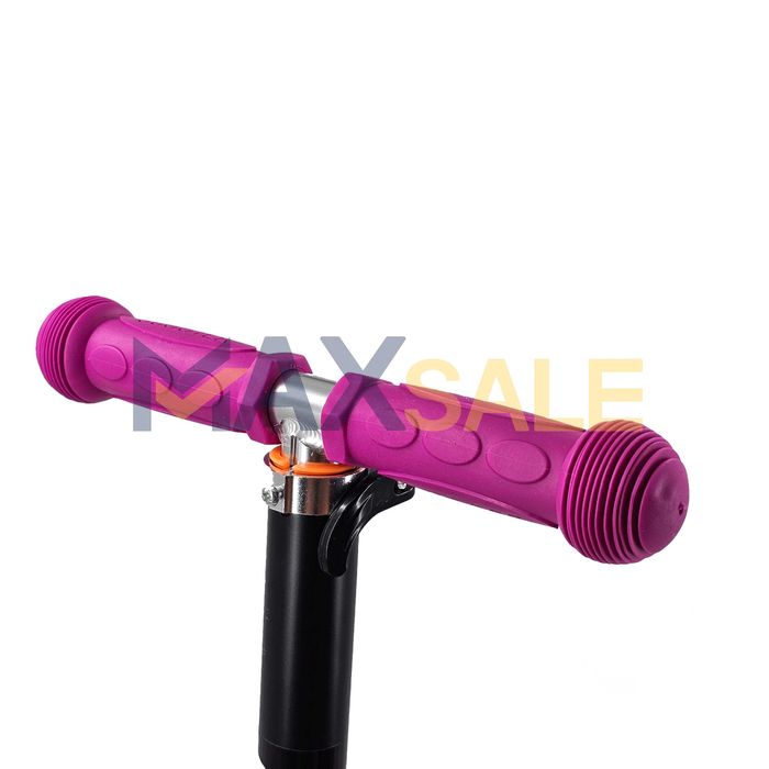 Детска тротинетка триколка розово многоцветна с 3 светещи колела