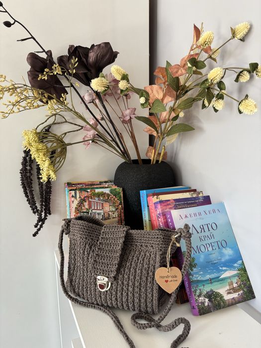 Плетени чанти от памучно и полиестерно макраме