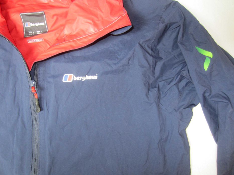 Geaca foaie shell Berghaus, masura L, protectie ploaie/vant, membrana poliamida, gluga, noua cu eticheta de carton,Thailanda
