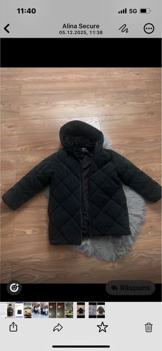 Geaca fete zara 12-12 ani