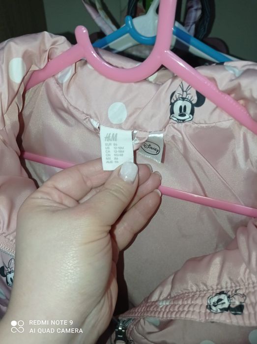 Vesta fetita Minnie Mouse Roz H&M, marimea 86 12-18 luni