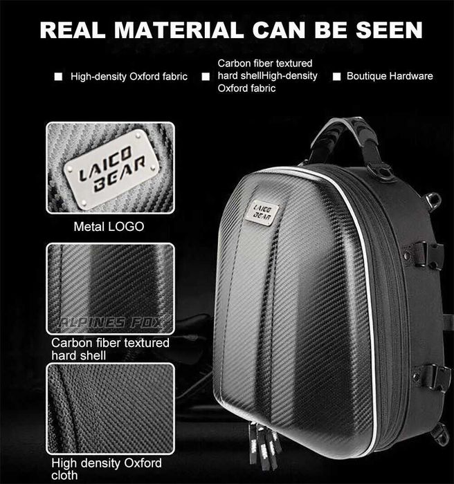 Чанта раница куфар за мотор Carbon мото мотоциклет