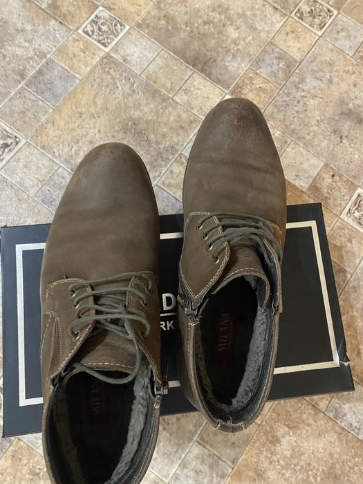 Зимние ботинки 41р кожа