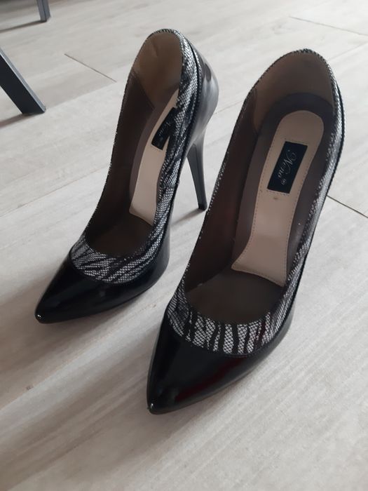 Pantofi stiletto piele naturală