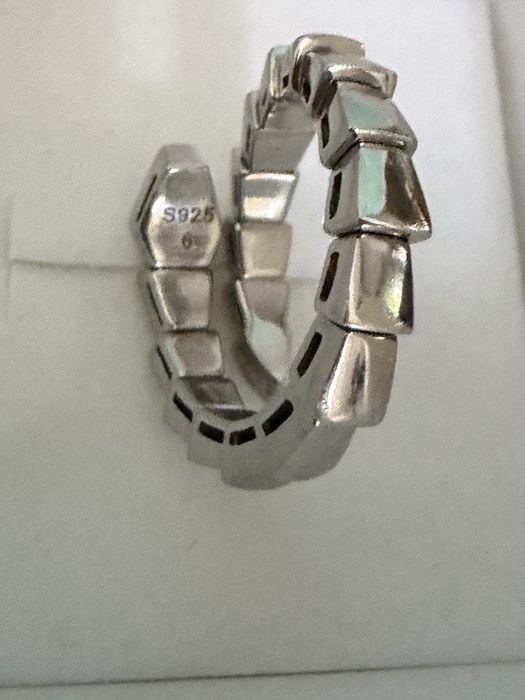 Сребърен пръстен змия Serpenti