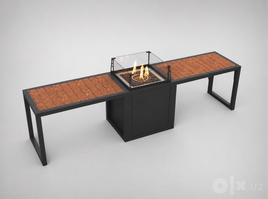 Уличный газовый камин-стол  Pro-450 для террасы и двора,костровая чаша