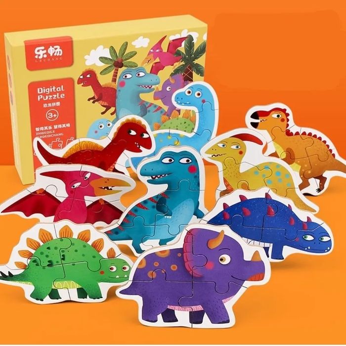 Пазлы в коробке из 2-10 деталей