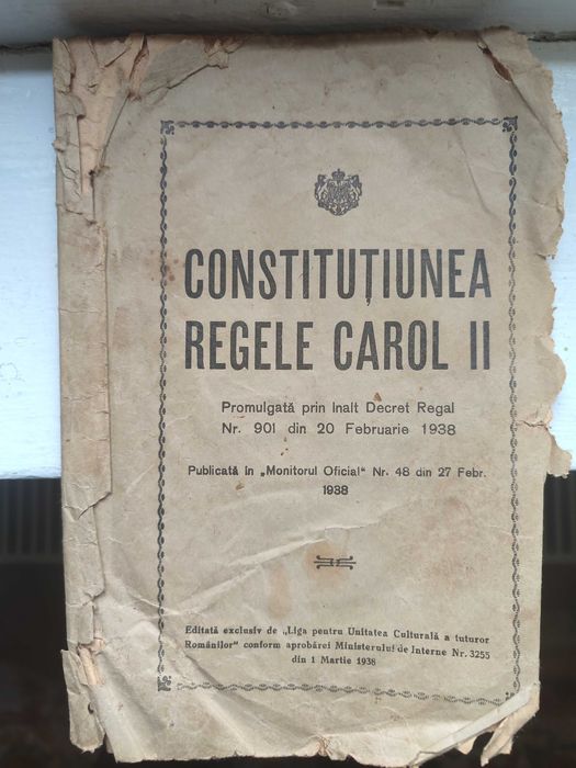 Constituțiunea Regele Carol II, 1938