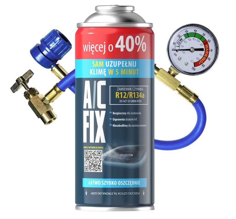 Комплект за допълване на автоклиматик фреон R134a Газ с манометър A/C FIX