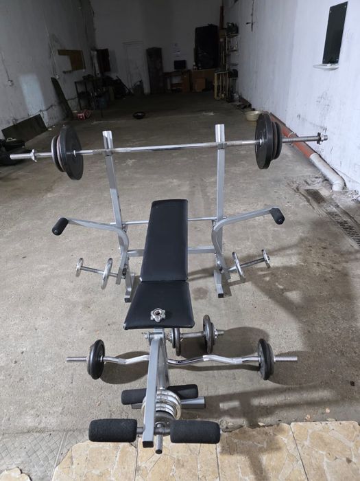 Set Pachet banca + haltere + gantere