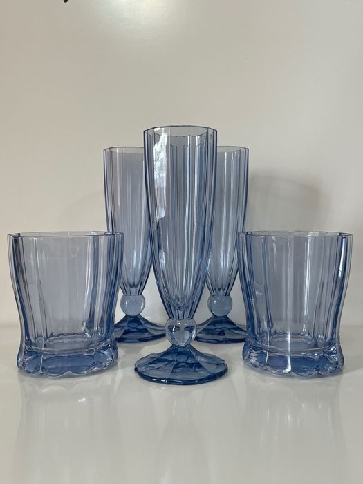 Комплект от 5 сини чаши «Villeroy&boch» колекцията  «Моята градина»