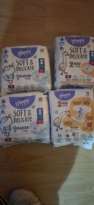 Scutece happy mărimea 1 și 2