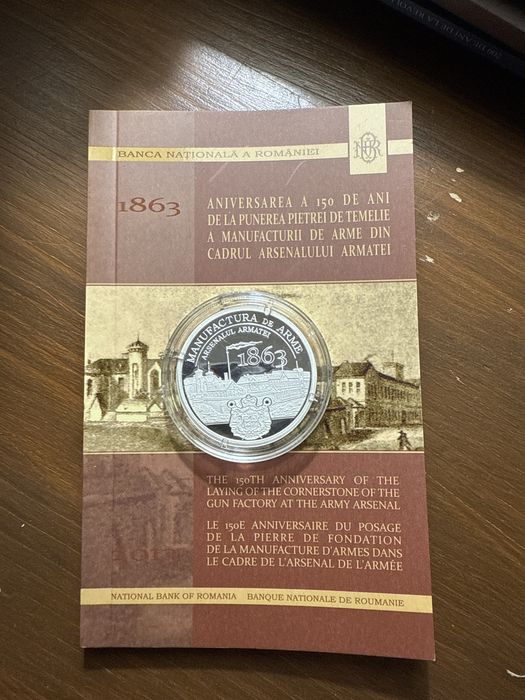 MONEDA BNR Manufactura de Arme 10 lei 2013