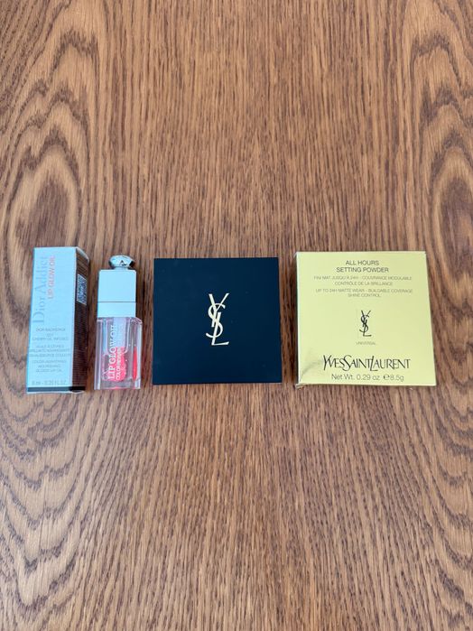 Ysl сетинг пудра + Dior lip glow oil