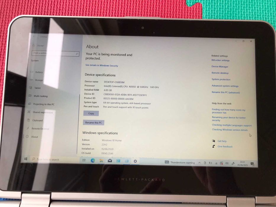 HP Pavilion x360 11.6” Touch 2в1 / 360° / 4GB RAM / 456GB/ Батерия ~3ч