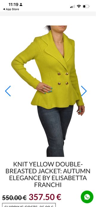 Elisabetta Franchi knit blazer черен