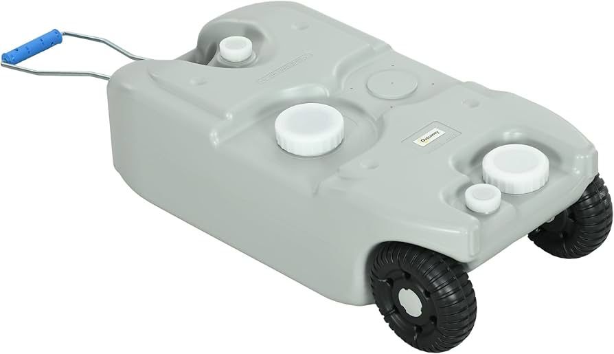 Преносим къмпинг резервоар за вода на колела 40L Outsunny