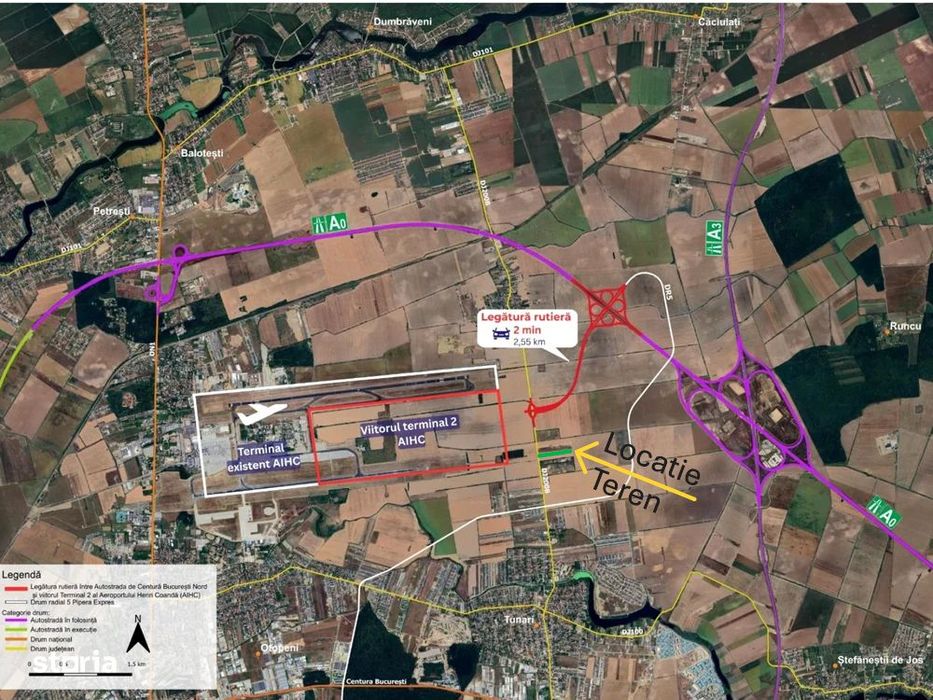 Oportunitate! 17.758 mp | Nou Terminal Aeroport | Intravilan | Tunari