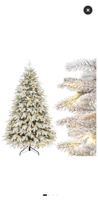 Brad artificial nins Yorbay cu lumini LED suport inclus 150 cm