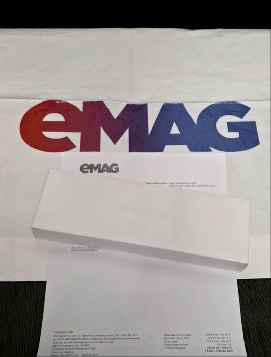 ЗАПЕЧАТАН 42mm Apple watch 10 GPS Гаранция EMAG 2027г. JET BLACK Черен