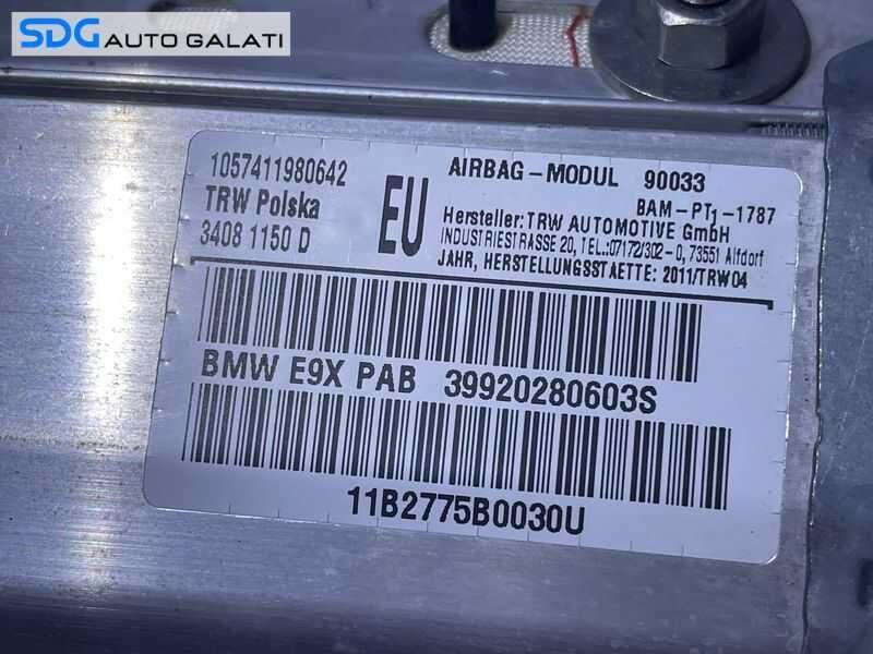 Airbag Pasager BMW Seria 3 E90 E91 E92 E93 2004 - 2011 Cod 34043943A 34043943 34081150D 34081150