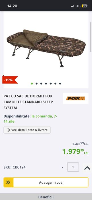 Pat Fox R-Series Camo Sleep System, 6 picioare, 4 anotimpuri