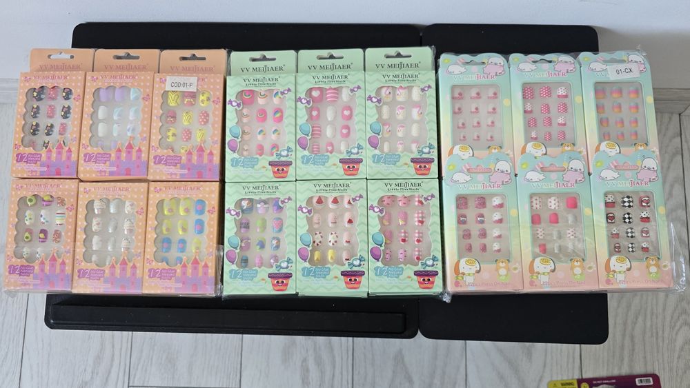 Unghii false pentru copii set 12buc!