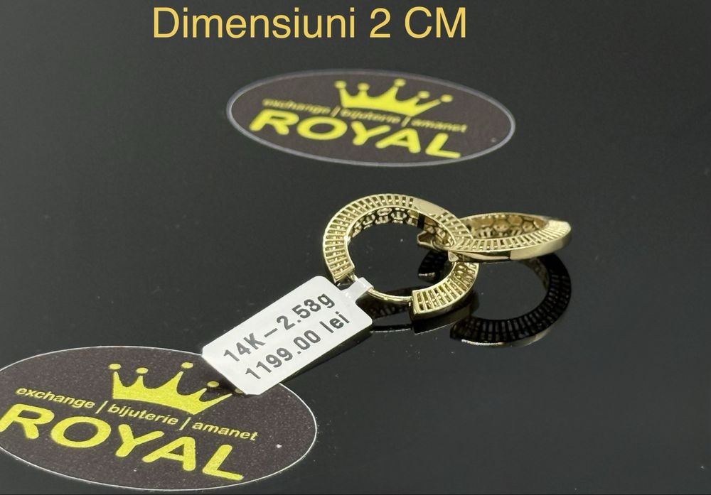Bijuteria ROYAL : Cercei AUR 14K / 2.53 GR
