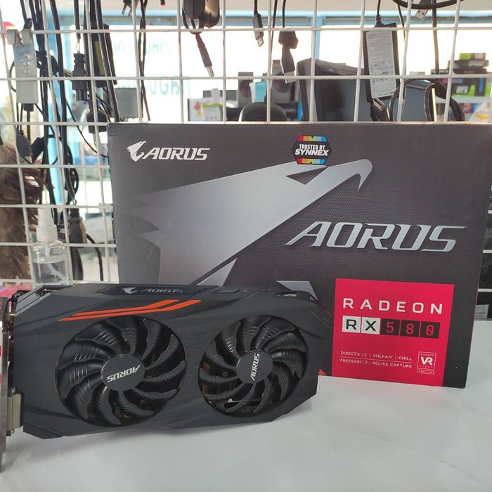 Продам 2 видеокарты RX 580 8GB AORUS RGB