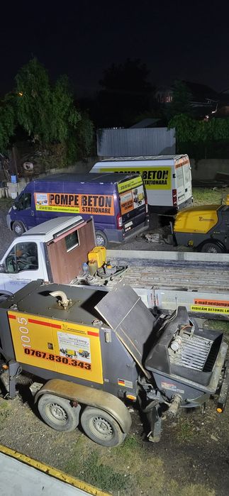 INCHIRIERE Pompa beton RADIER ! Debit 60mc/h 350ml coloana DN125