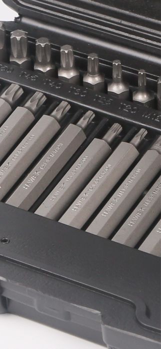 Битове и накрайници ТОРКС,Hex,HZN 1/2” и 3/8” комплект 40части HAWEK