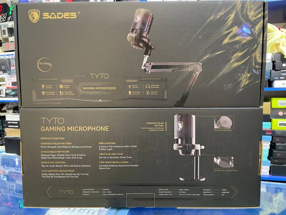 (2в1) Пантограф+Микрофон Sades ME6S TYTO /Аналог fifine a6t